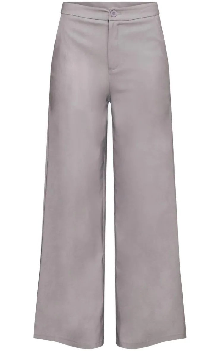 New PrettyLittleThing Tailored Wide Leg Pants Grey