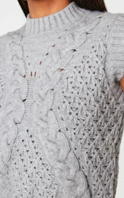 PrettyLittleThing Sweaters*Textured Cable Knit Sweater Vest