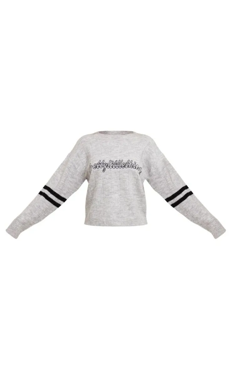 PrettyLittleThing Oversized Sweaters*Wide Rib Knit Sleeve Detail Oversized Sweater