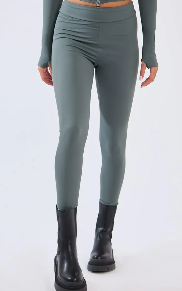 PrettyLittleThing Gym Leggings*Brushed Sculpt Ruched Bum High Waist Sport Leggings