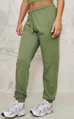 Clearance PrettyLittleThing High Waisted Cuffed Sweatpants Khaki