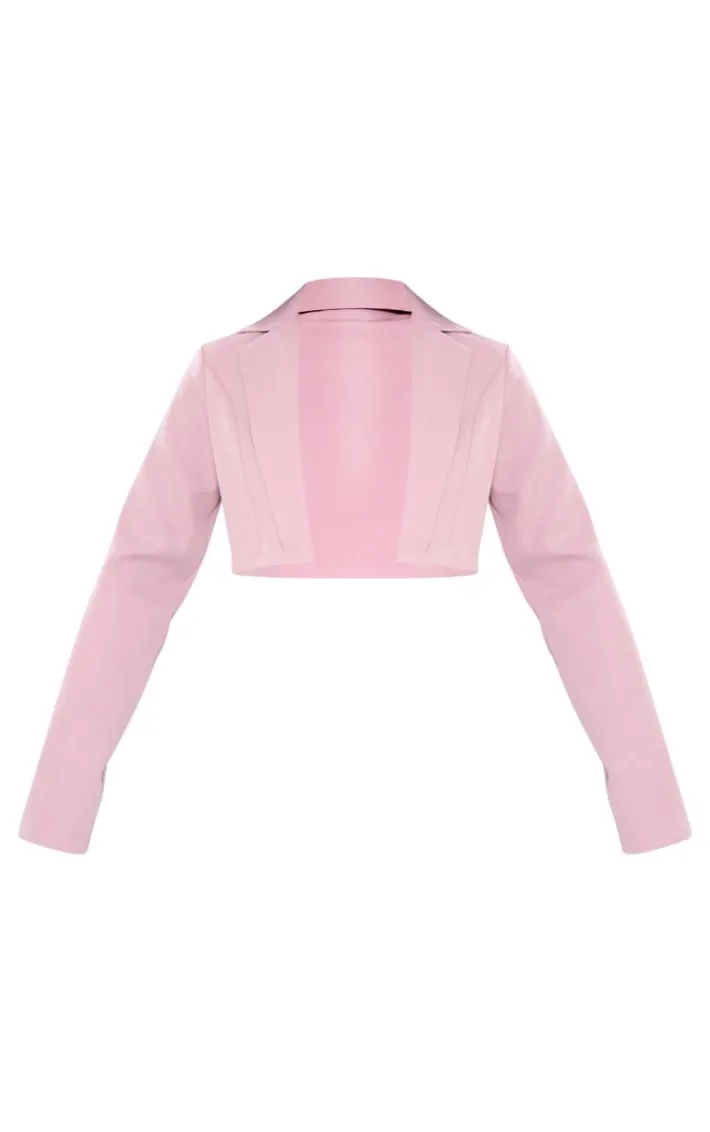 Lavender Minimal Cropped Blazer
