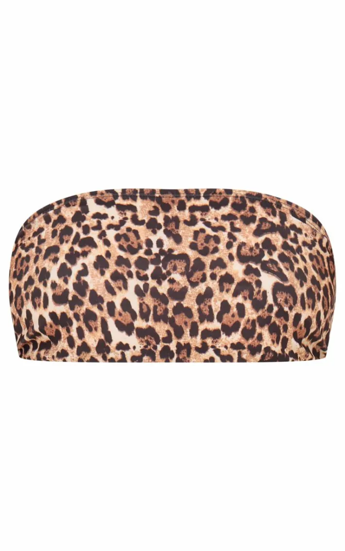 Leopard Bandeau Mix & Match Bikini Top