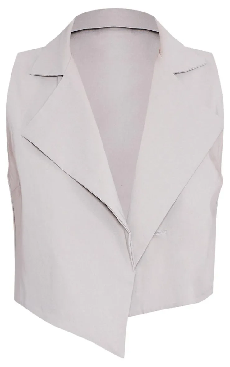 PrettyLittleThing Shirts*Stretch Woven Collar Detail Waist Coat
