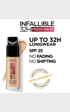 PrettyLittleThing Foundation*L'oreal Paris Infallible 32H Fresh Wear Foundation 120 Vitamin C Spf 25