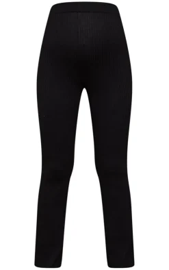 New PrettyLittleThing Maternity Knit Flared Pants Black