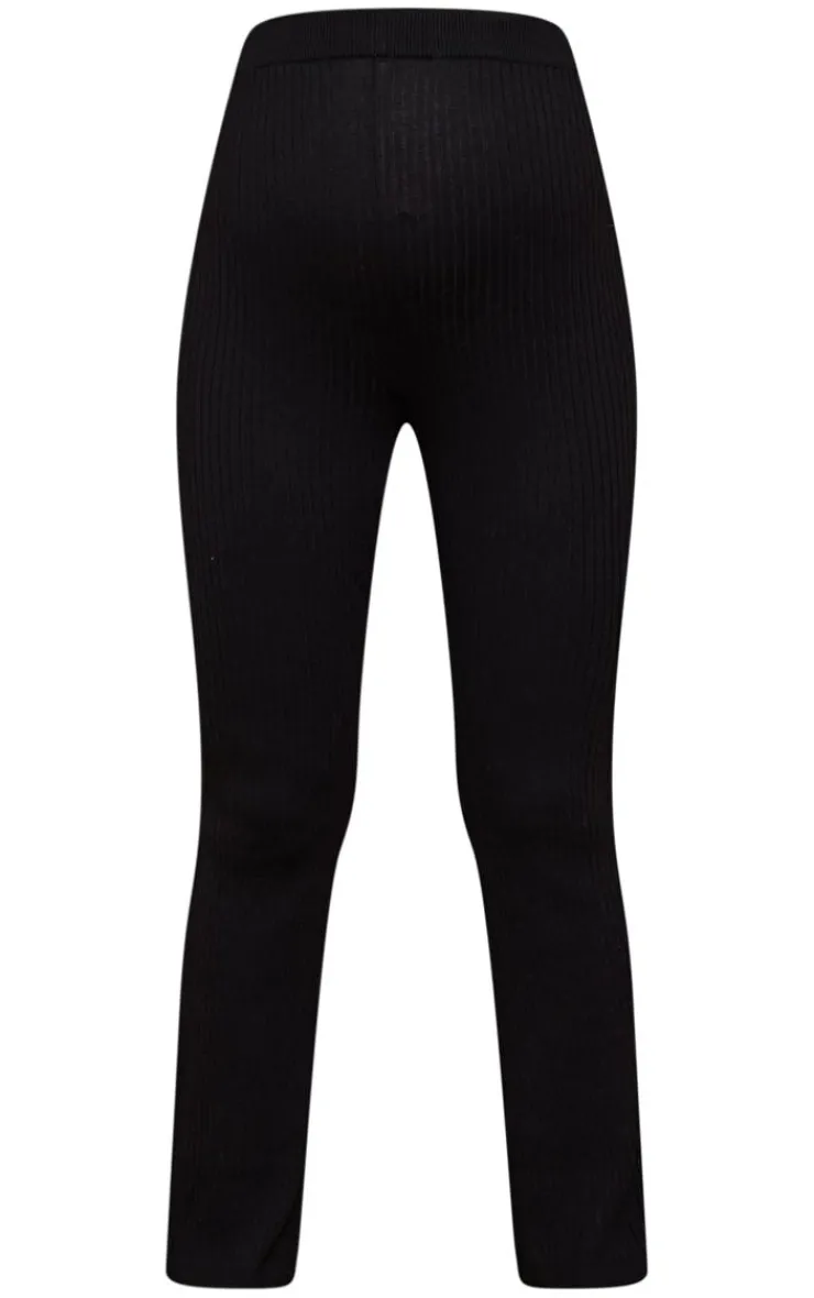 New PrettyLittleThing Maternity Knit Flared Pants Black