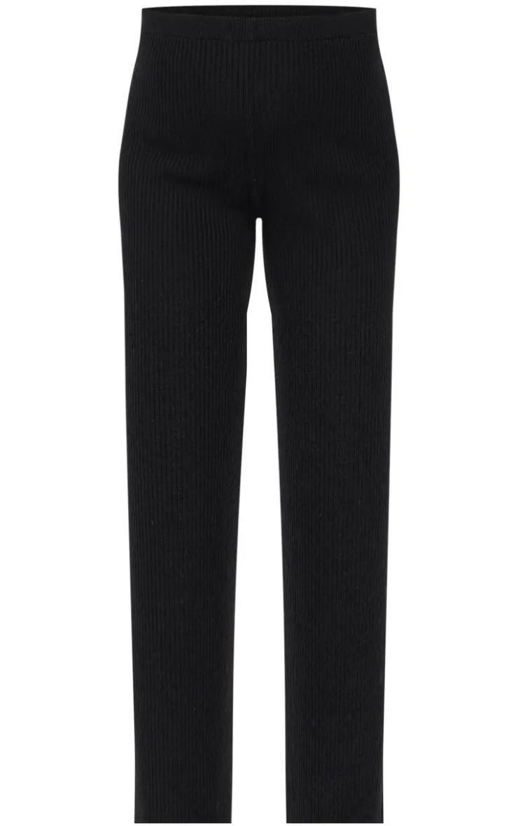 Outlet PrettyLittleThing Maternity Rib Knit Flared Pants Black