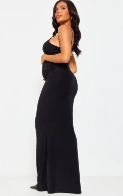 Maternity Slinky Straight Neck Sleeveless Maxi Dress-PrettyLittleThing Clearance