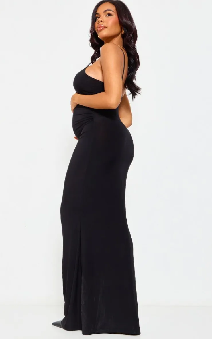 Maternity Slinky Straight Neck Sleeveless Maxi Dress-PrettyLittleThing Clearance