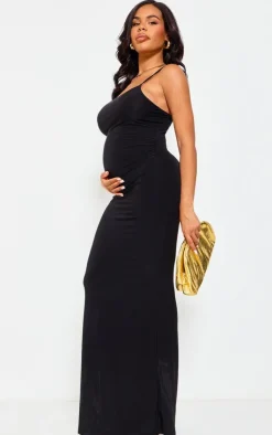 Maternity Slinky Straight Neck Sleeveless Maxi Dress-PrettyLittleThing Clearance