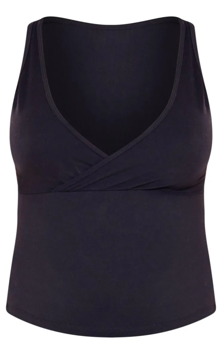 Sale PrettyLittleThing Maternity Snatched Sculpt Tank Top Black