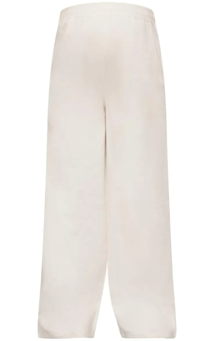 Online PrettyLittleThing Maternity Wide Leg Sweatpants Cream