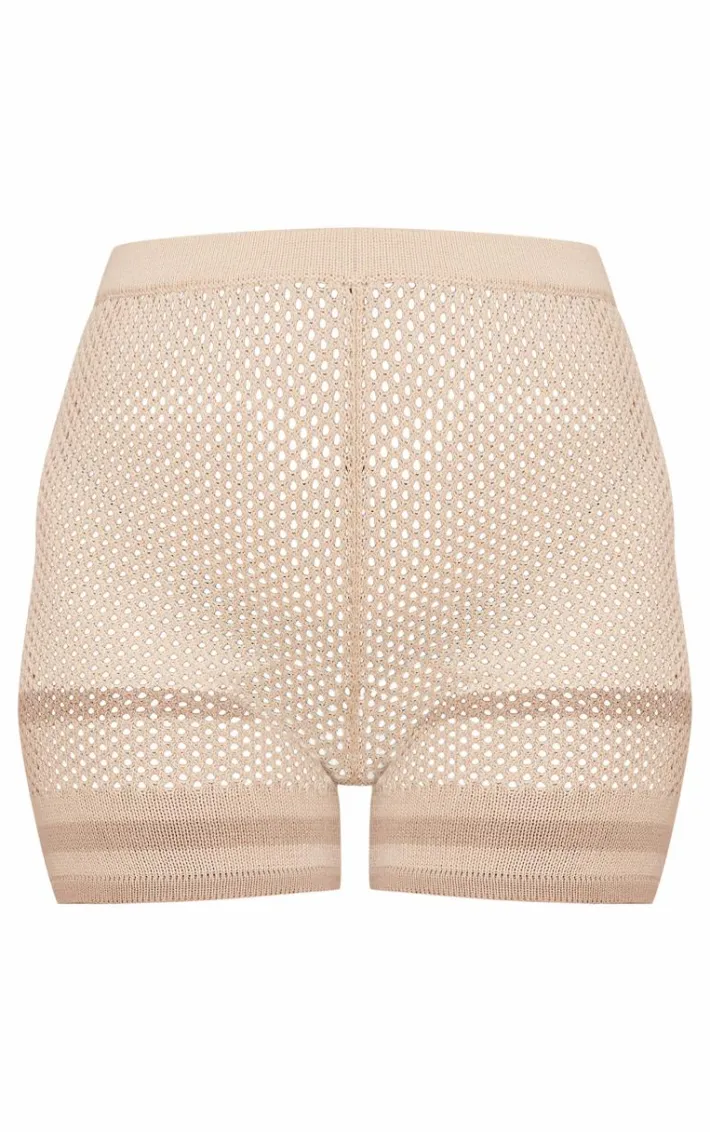 Maternity Stone Open Knit Floaty Shorts