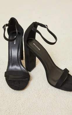 PrettyLittleThing High Heels*May Faux Suede Block Heeled Sandals