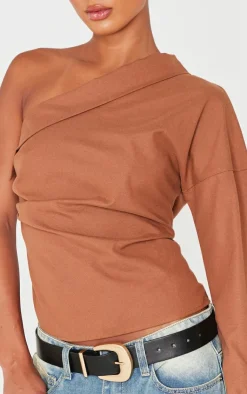 PrettyLittleThing Blouses*Asymmetric Cinched Blouse