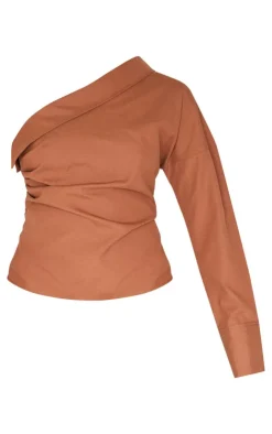 PrettyLittleThing Blouses*Asymmetric Cinched Blouse