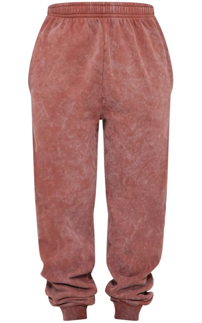 Mocha Washed Oversized Cuffed Sweatpants