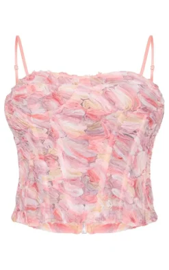 PrettyLittleThing Corsets*Abstract Tulle Boned Corset
