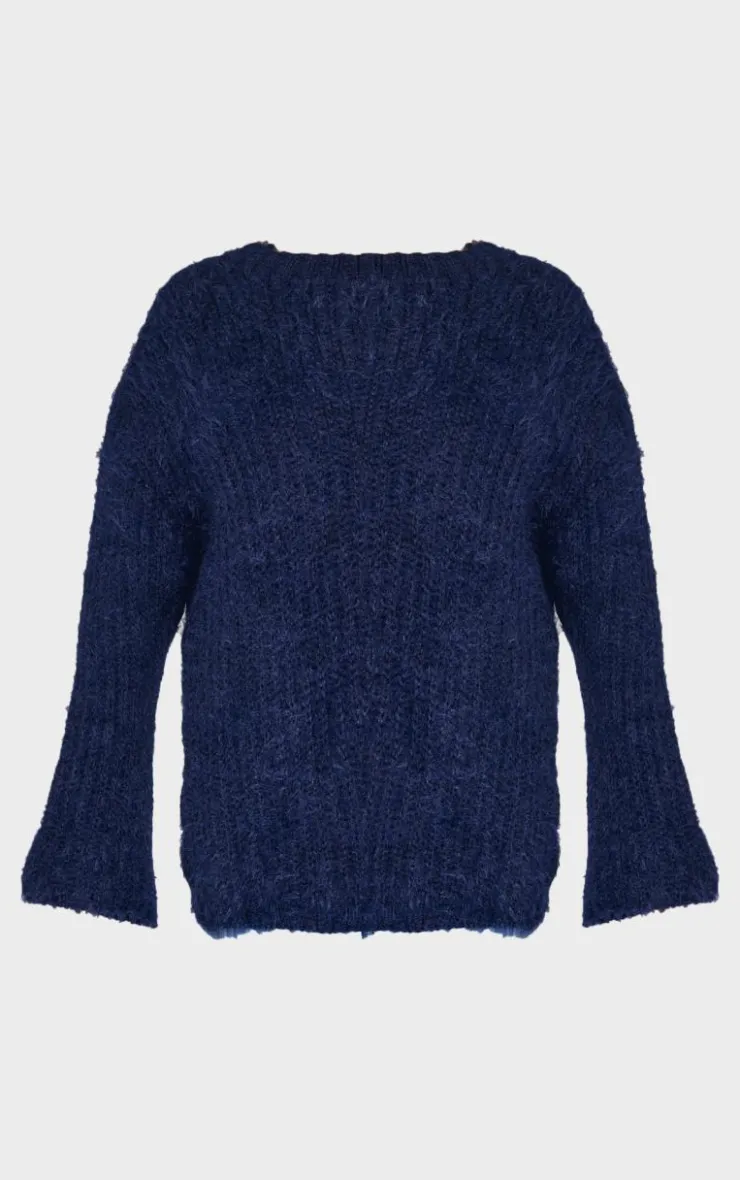 PrettyLittleThing Oversized Sweaters*Eyelash Knit Super Oversized Sweater