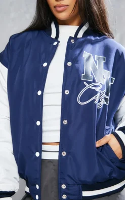 PrettyLittleThing Bomber Jackets*Ny Graphic Bomber Jacket