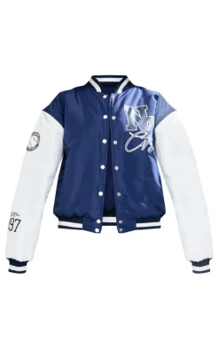 PrettyLittleThing Bomber Jackets*Ny Graphic Bomber Jacket