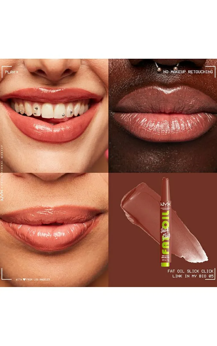 PrettyLittleThing Lip Gloss*NYX PMU Fat Oil Slick Click Lip Balm