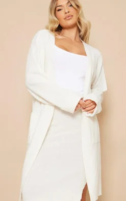 PrettyLittleThing Cardigans*Marl Knit Midi Relaxed Cardigan