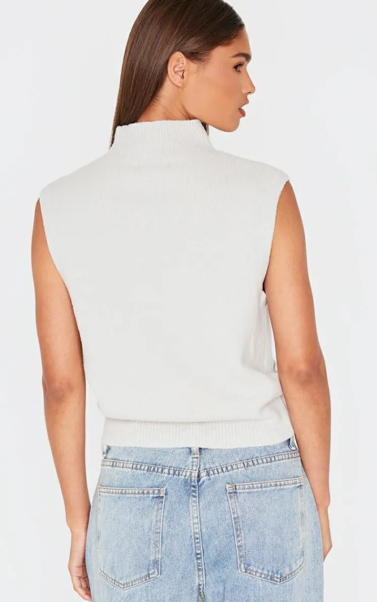 PrettyLittleThing Sweaters*Soft Knit High Neck Sweater Vest