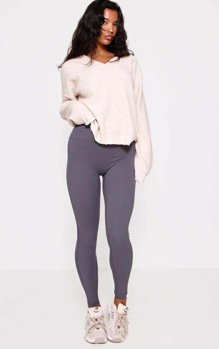 PrettyLittleThing Sweaters*Soft Knit V Neck Oversized Sweater