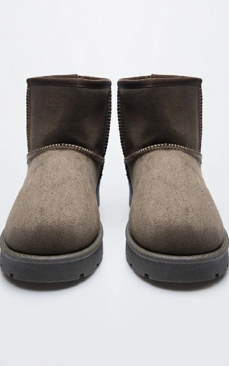 PrettyLittleThing Ankle Boots*Faux Suede Cleated Ankle Boots
