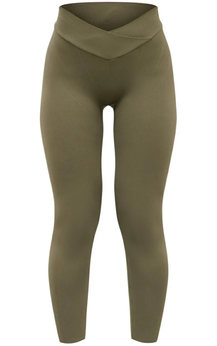 PrettyLittleThing Seamless Gym Wear*Seamless Cross Front Seam Detail Leggings