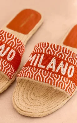 PrettyLittleThing Flat Sandals*Beaded Round Toe 