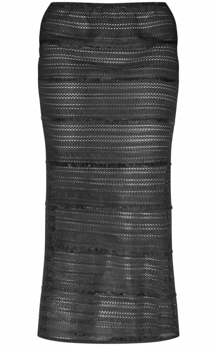 Best PrettyLittleThing Petite Extreme Low Waist Maxi Skirt Black