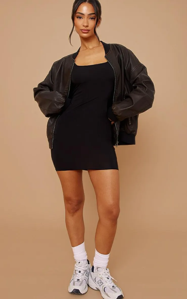 Petite Jersey Mini Dress-PrettyLittleThing