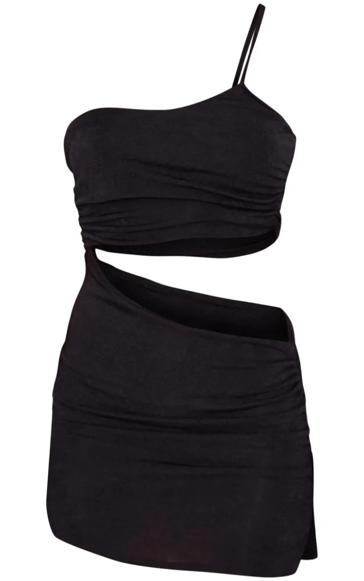 Petite One Shoulder Cut Out Mini Dress-PrettyLittleThing Sale