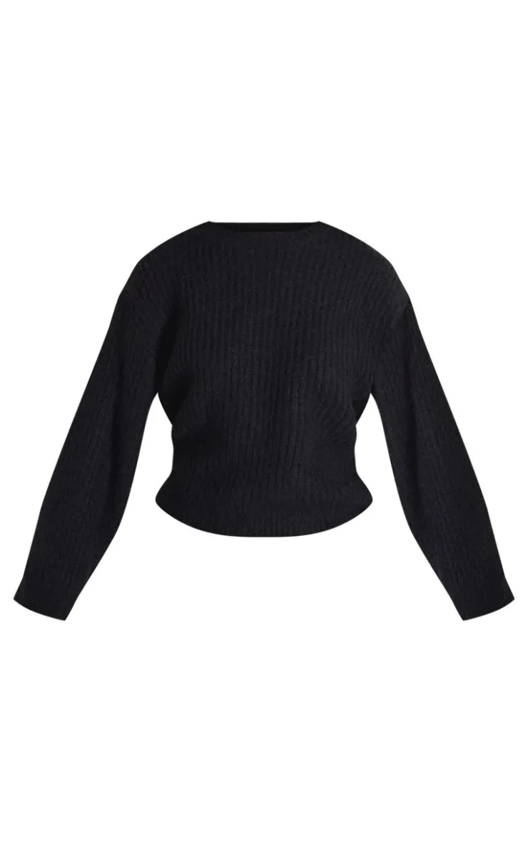 PrettyLittleThing Oversized Sweaters*Petite Oversized Fluffy Knitted Sweater