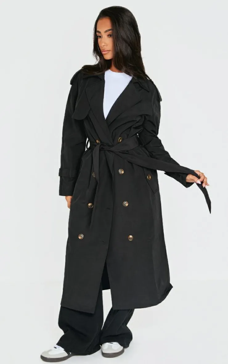 PrettyLittleThing Trench Coats*Petite Oversized Trench Coat
