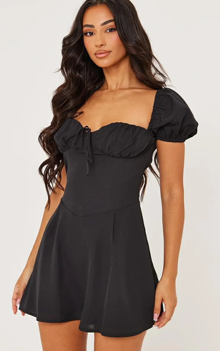 Petite Short Sleeve Mini Dress-PrettyLittleThing Sale