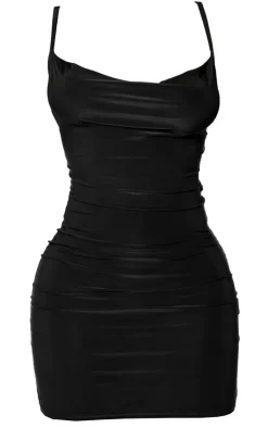 Petite Slinky Cowl Neck Bodycon Dress-PrettyLittleThing Best