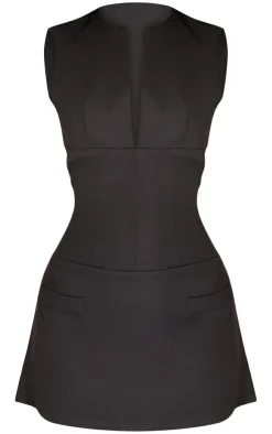 Petite Tailored Fitted Mini Dress-PrettyLittleThing Discount