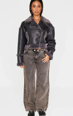 PrettyLittleThing Aviator Jackets*Petite Aviator Jacket With Fur Trims