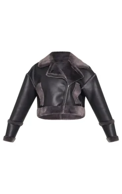 PrettyLittleThing Aviator Jackets*Petite Aviator Jacket With Fur Trims