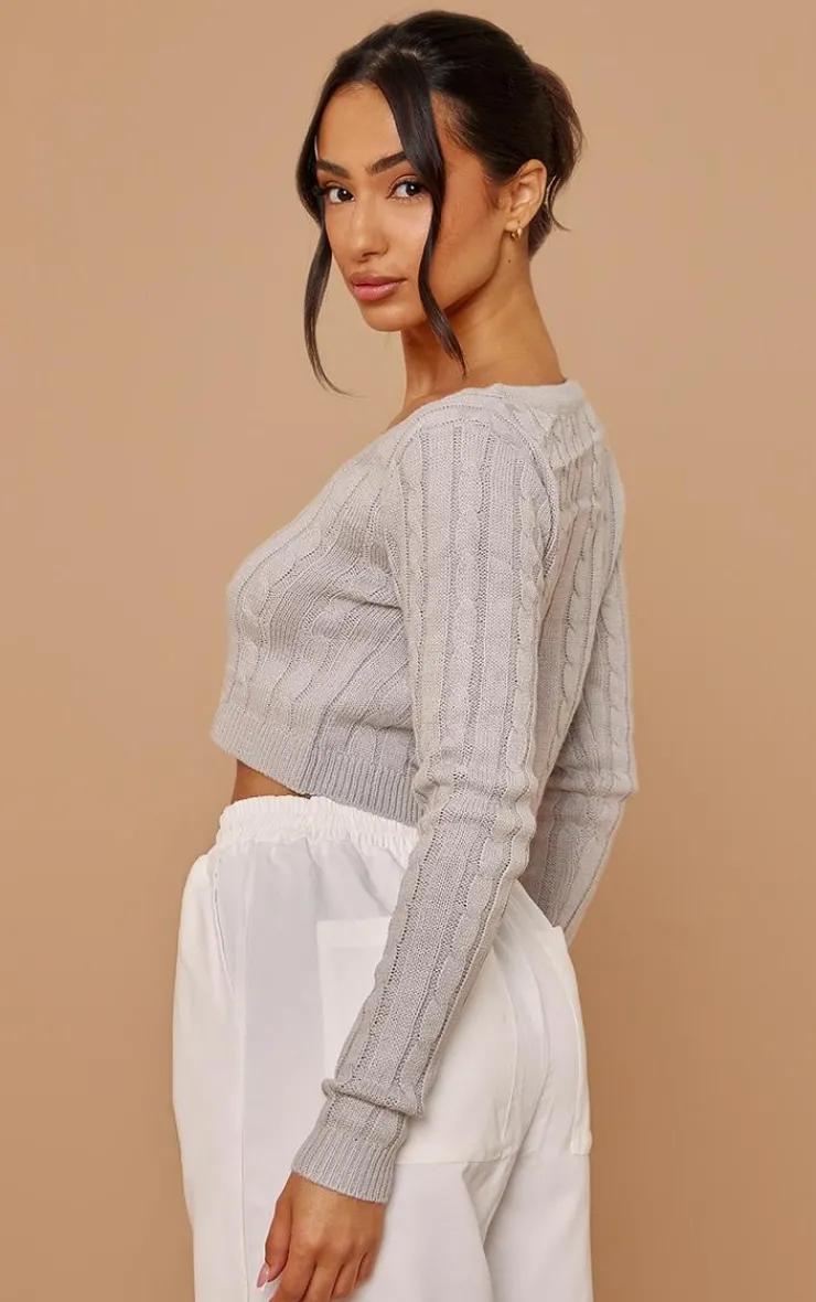 PrettyLittleThing Cardigans*Petite Button Up Cropped Cardigan