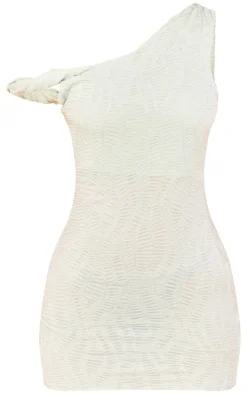 Petite Textured Twist Detail Mini Dress-PrettyLittleThing Discount