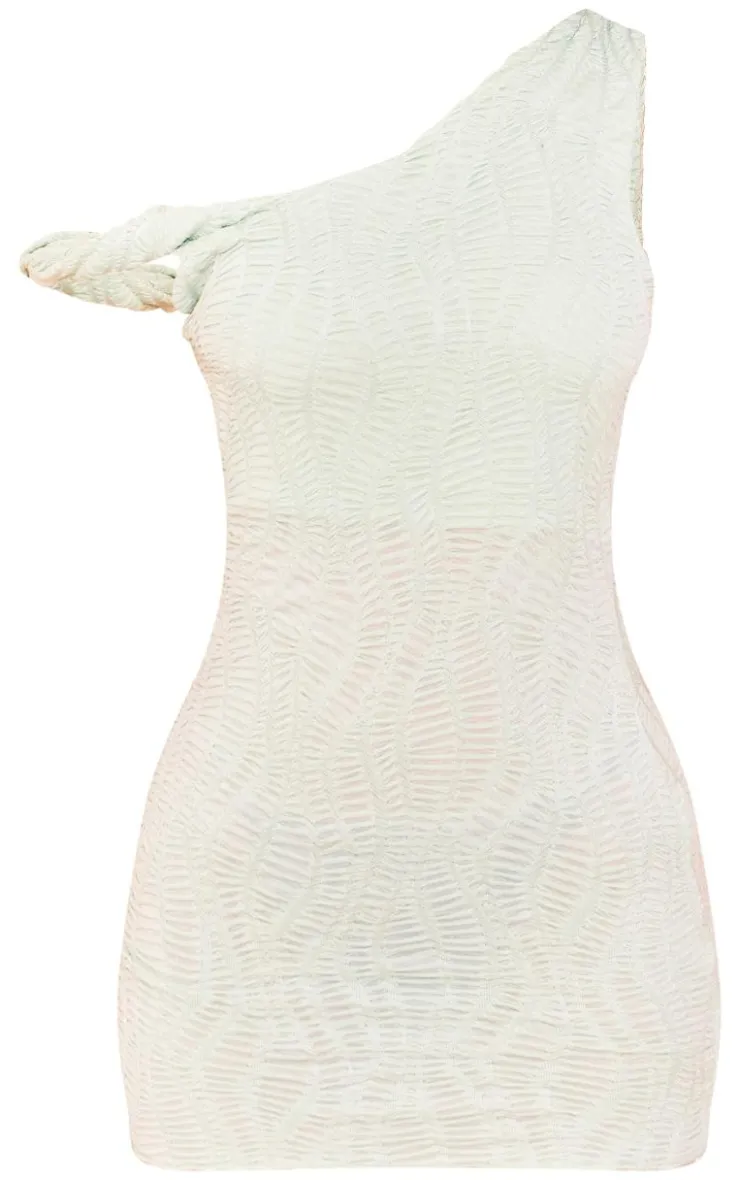 Petite Textured Twist Detail Mini Dress-PrettyLittleThing Discount