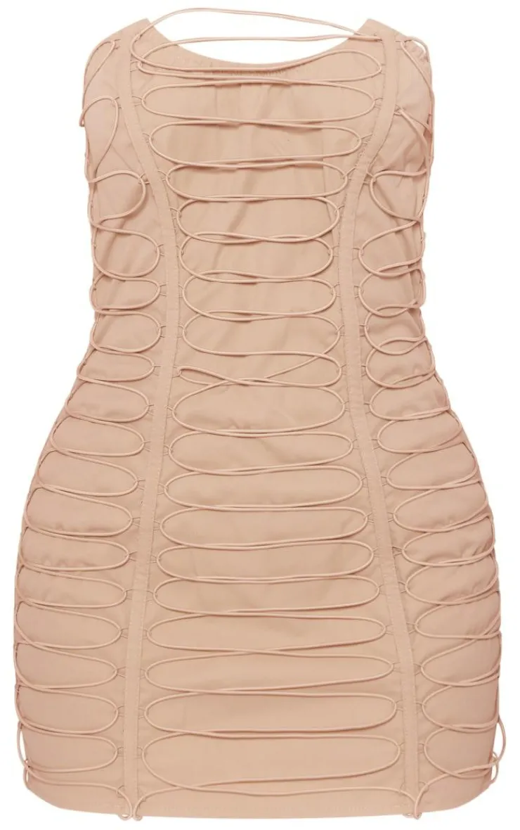 Petite Lace Up Mini Dress-PrettyLittleThing Sale