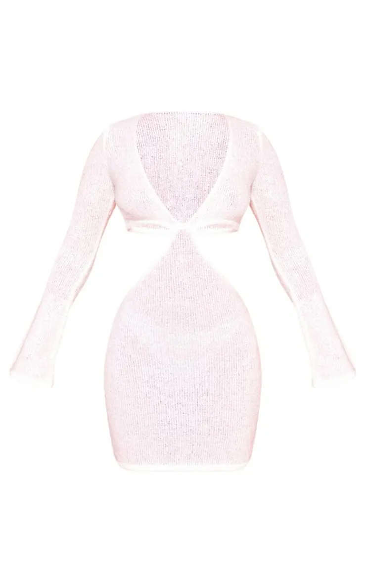 Petite Knitted Cut Out Mini Dress-PrettyLittleThing Clearance