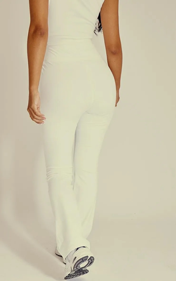 Outlet PrettyLittleThing Petite Snatched Sculpt Flared Pants White