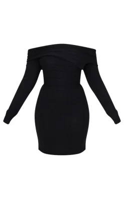 Plus Asymmetric Knit Fold Over Mini Dress-PrettyLittleThing Online